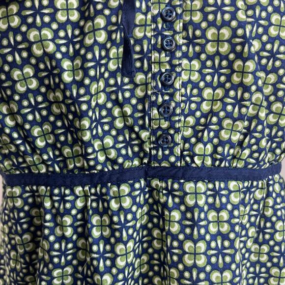 Faded Glory Y2K Blue Floral Milkmaid Tank Top Vintage Ruffle Bow Medium - Picture 6 of 7